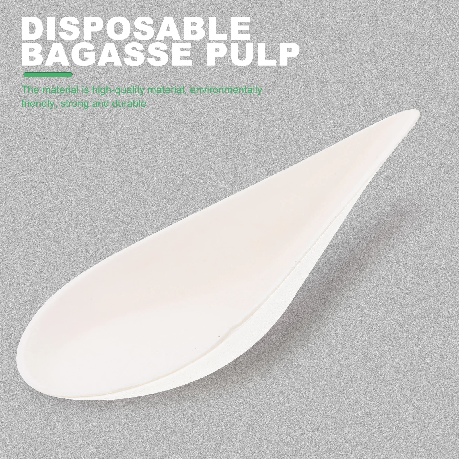 

50pcs Biodegradable Drop-Shaped Dessert Plates Smooth Polished Serving Tray For Fruit Cake Cupcake Snack Storage Home Tableware