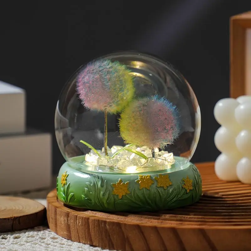Dandelion Immortal Dried Bouquet Nightlight Ornaments Birthday Gift Girlfriend Girlfriend Girlfriend High-class Sense Niche