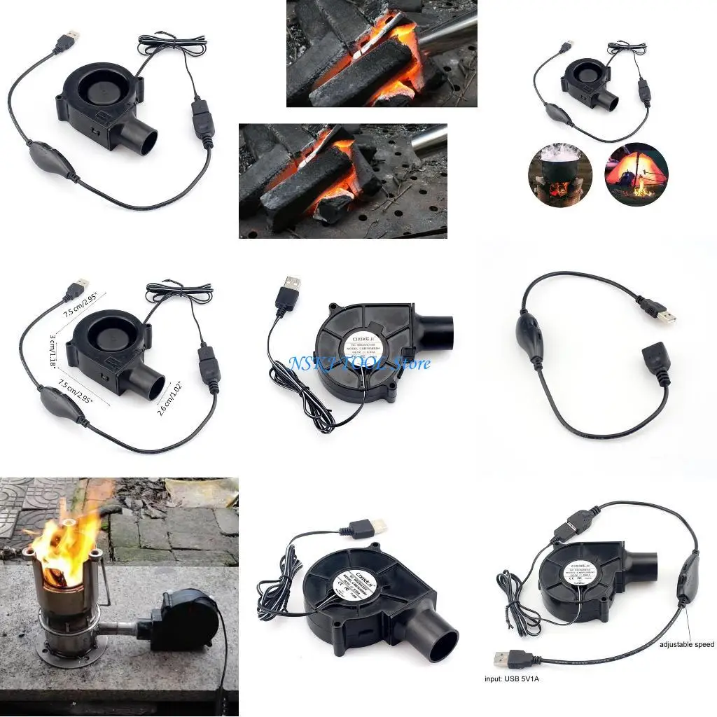 

L8RC 7530 BBQ вентилятор 3700 об / мин воздуходувка 5V вентилятор для барбекю.