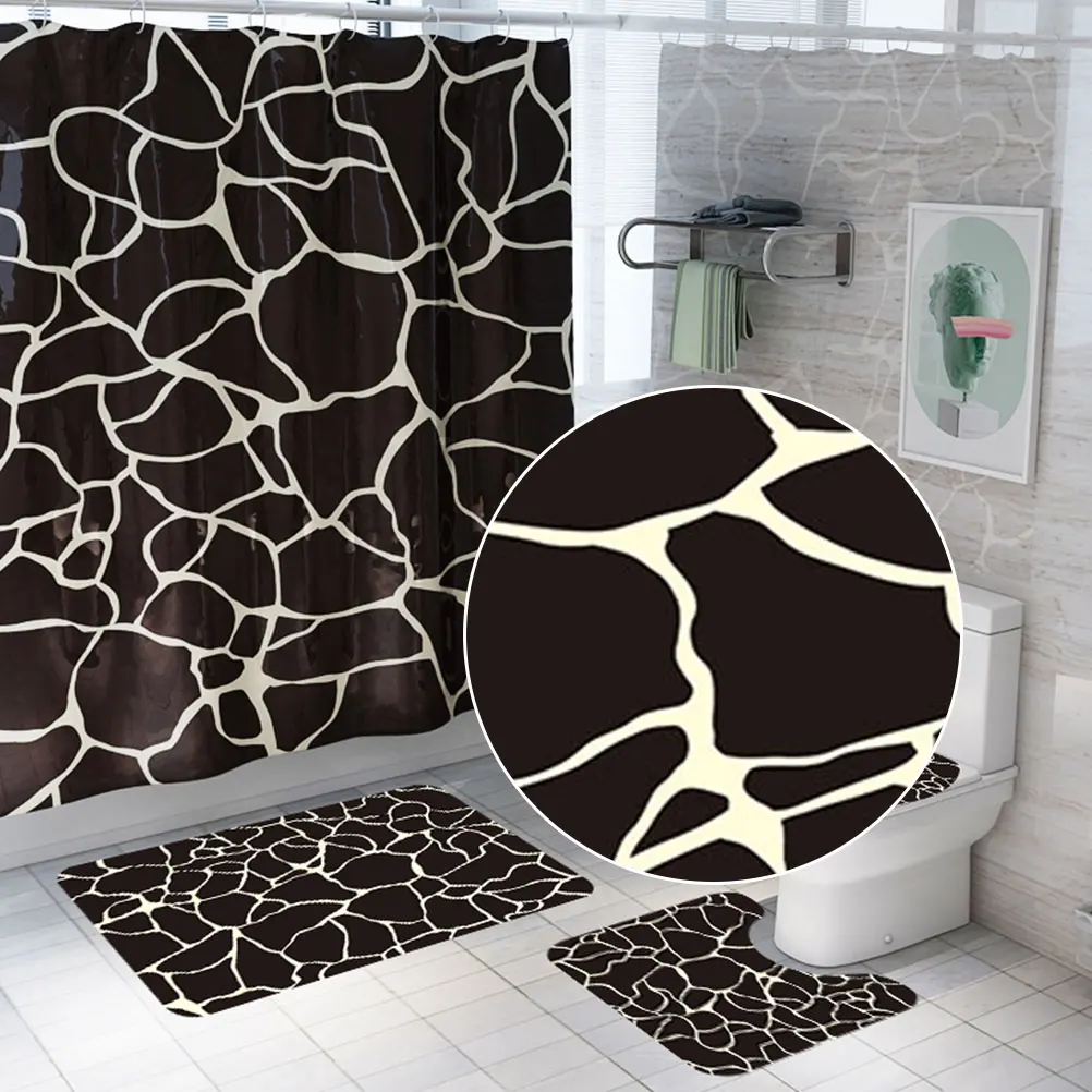 

3 in Marble Floor Mat Chic Printed Pattern Toilet Bathroom Printing Washroom Carpet