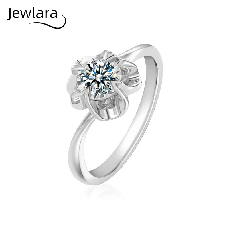 Jewlara Mozzarella Diamond 925 Silver Ring Women's High Sense Niche Light Luxury Wedding Ring Simulation Diamond Fashion Jewelry