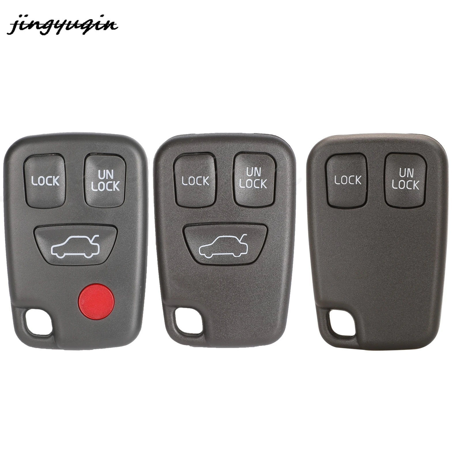 

jingyuqin 10pcs/lot 2/3/4 Buttons Replacement Remote Car Key Shell Case Fob For Volvo S40 S60 S70 S80 S90 V40 V70 1998-2005