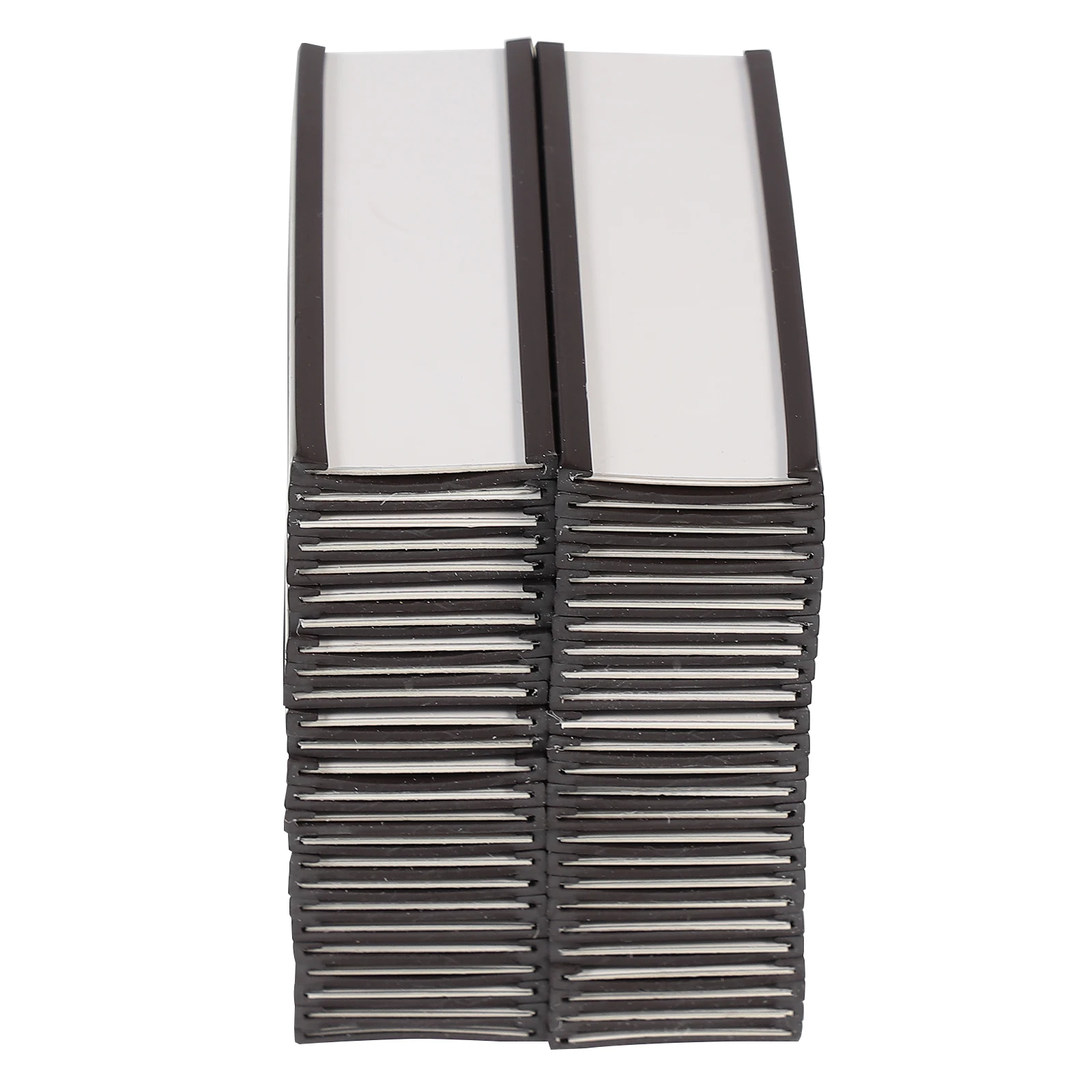 

50 Pcs Magnetic Card Type Tag Clip Holder Soft Rubber Reusable Merchandise Sign Display Price Label Clamp Desk Organizer