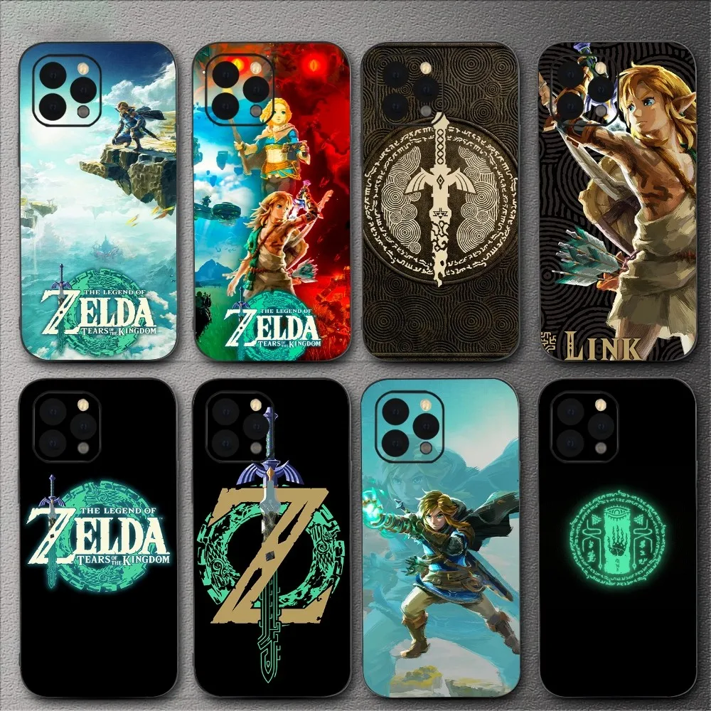 Hot-Z-Zelda-Tears-Kingdom-Game Phone Case For iPhone Mini 11 12 13 14 15 Pro XS Max X Plus SE XR Shell