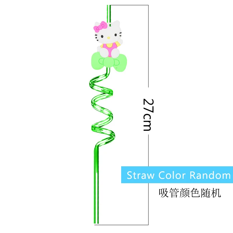 Hello Kitty Drinking Straws Kids Boys Girls Birthday Party Decoration Baby Shower Cartoon Anime Hello Kitty Party Supplie Gifts