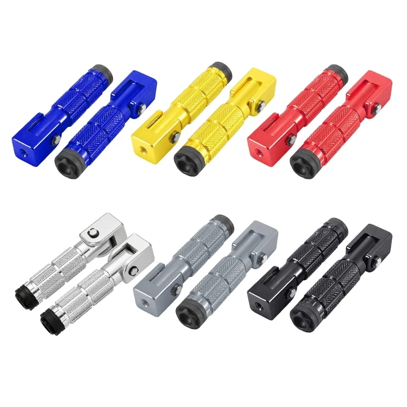 M10 Motorcycle Foot Peg Front Rear Footrest Pedal Motorcycle Modification Accessories 90 Degree Fixed Folding- Footpegs 40GF