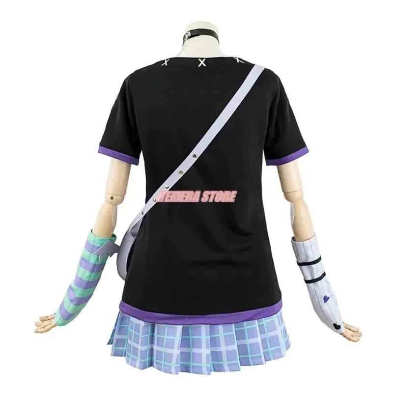 مشروع Sekai الملونة المرحلة الفذ 25:00 في Nightcord Yoisaki Kanade تأثيري ازياء شعر مستعار حقيبة ملابس النساء لعب الأدوار دبابيس الشعر