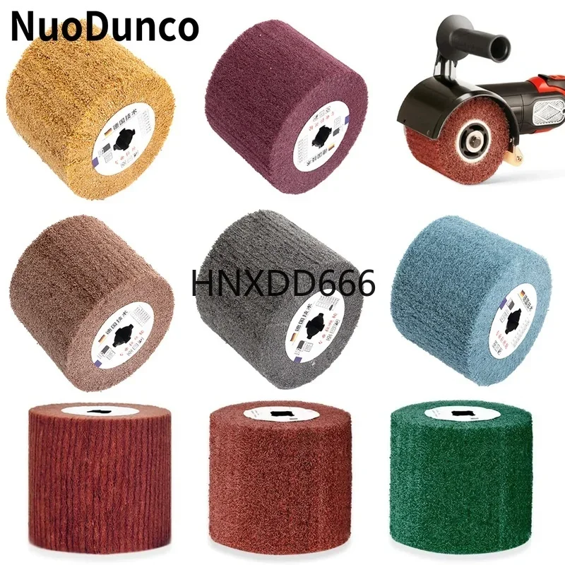 Non-Woven Nylon Flap Brush 120x100x19mm for Metal Polishing and Burnishing Tools, Suitable for Stainless Steel, 1pc