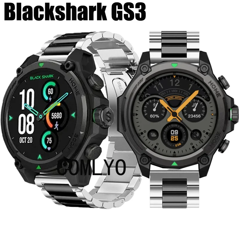 Metal Band For Blackshark GS3 Smart Watch Strap Stainless Steel Bracelet Men Belt