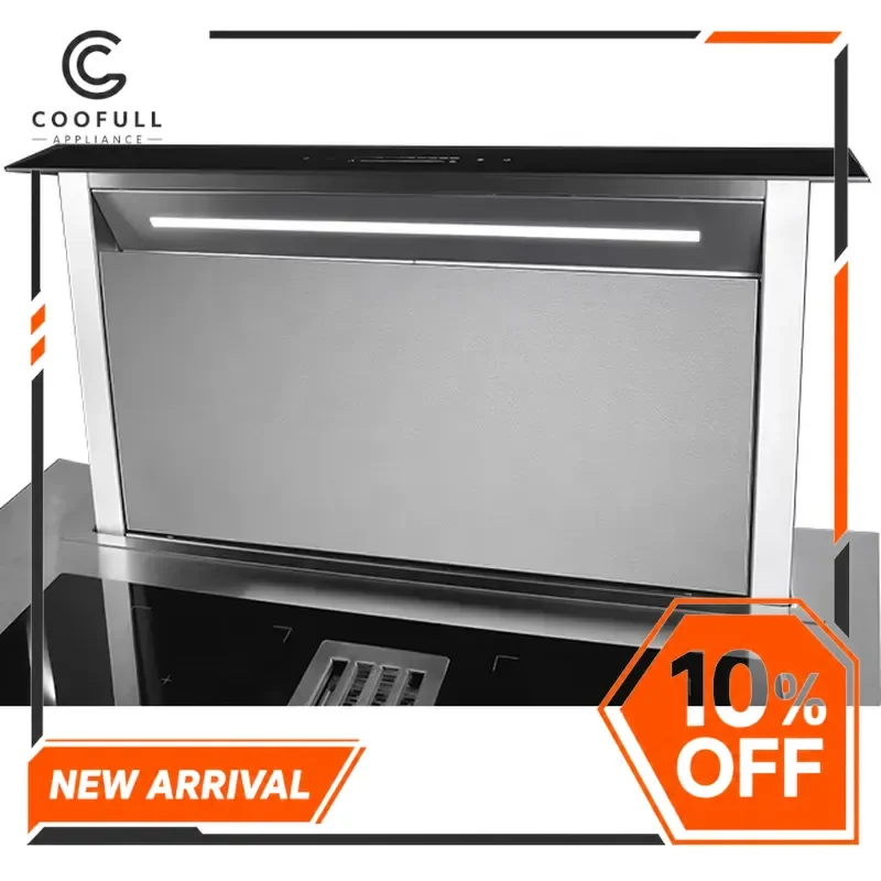 for Class A+++ Downdraft Cooker Hood Kitchen Range Hood Extractor Fan Built in Ventilation System Modern Home Appliance