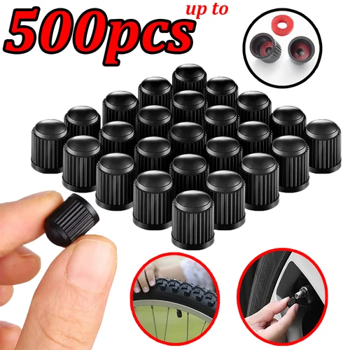 10-500 Uds cubierta antipolvo de válvula de neumático de coche con anillo de goma cubierta de válvula de neumático motores generales válvula de polvo piezas automotrices pieza de motocicleta