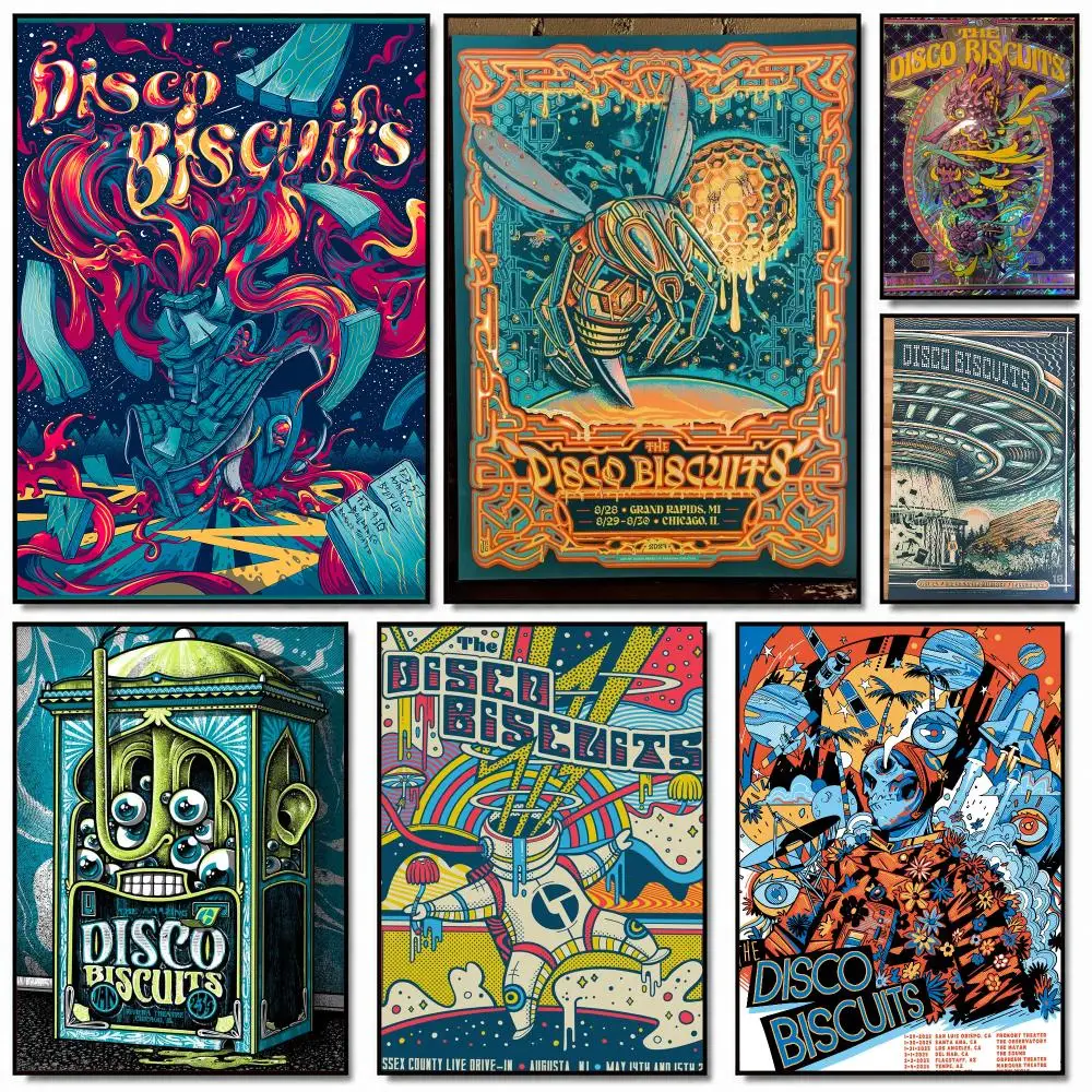 band T-The Disco Biscuits-S Poster Removable Wall Sticker for Home Cafe Bar Office Interior Decor