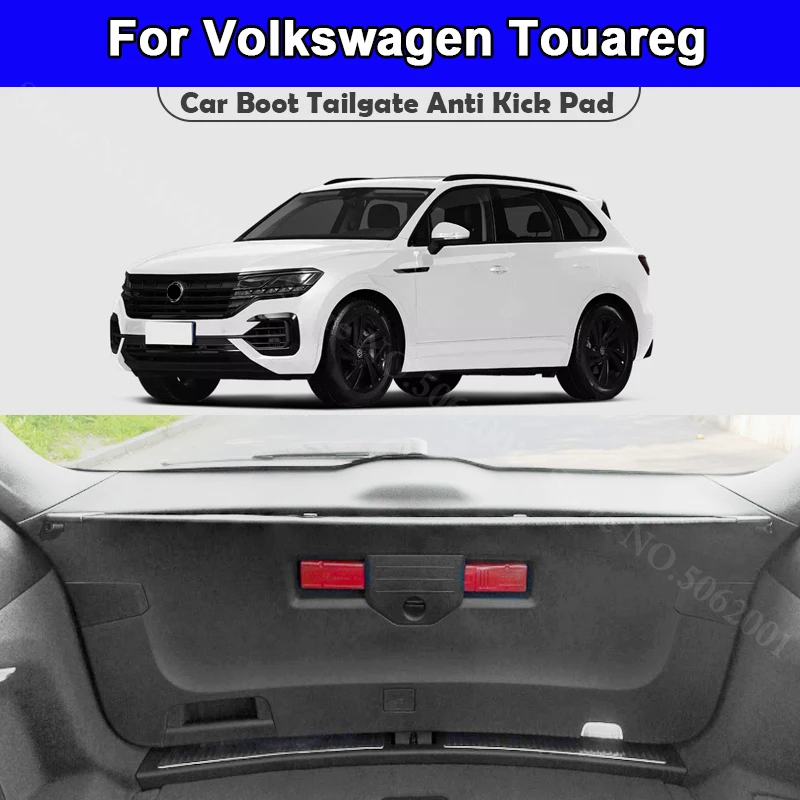 

Для Volkswagen Touareg 2006-2025 2026: Защитная накладка на дверь багажника из искусственной кожи (PU) от ударов и загрязнений, автоаксессуар