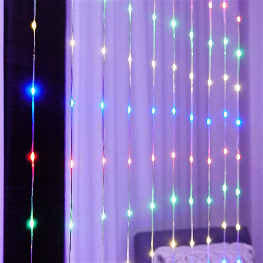 

PVC USB power/Solar Waterfall Curtain Icicle Light Outdoor Party Christmas String Light Meteor Shower Rain Fairy Garland Light