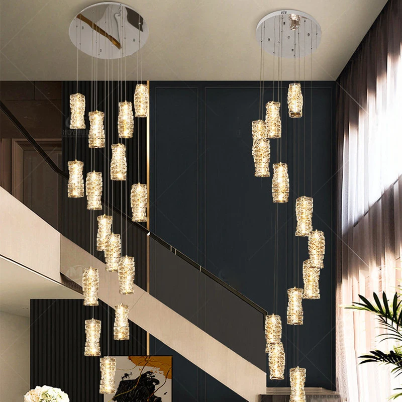 

Simple and artistic modern home decoration lighting fixtures, staircase chandeliers, living room chandeliers, indoor lighting