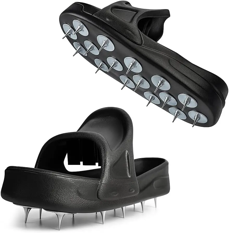 Safe Walking On Floor Leveling Compounds Epoxy Topcoats And Concrete Sharp Spiked Style Shoes For Resinous Coatings