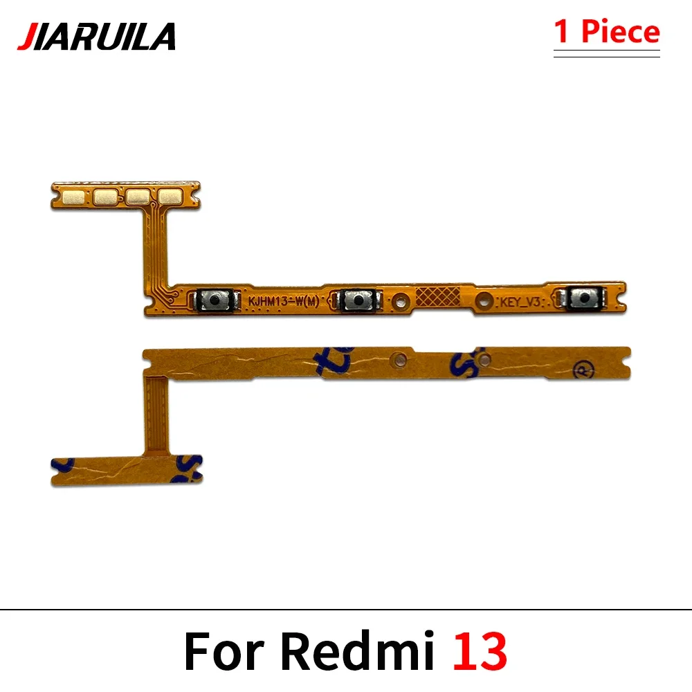 Power Volume Flex For Xiaomi Redmi 14C 13 13C 12 12C 10A 10C A1 Plus A2 A3 Power On Off Key Button Ribbon Cable Parts