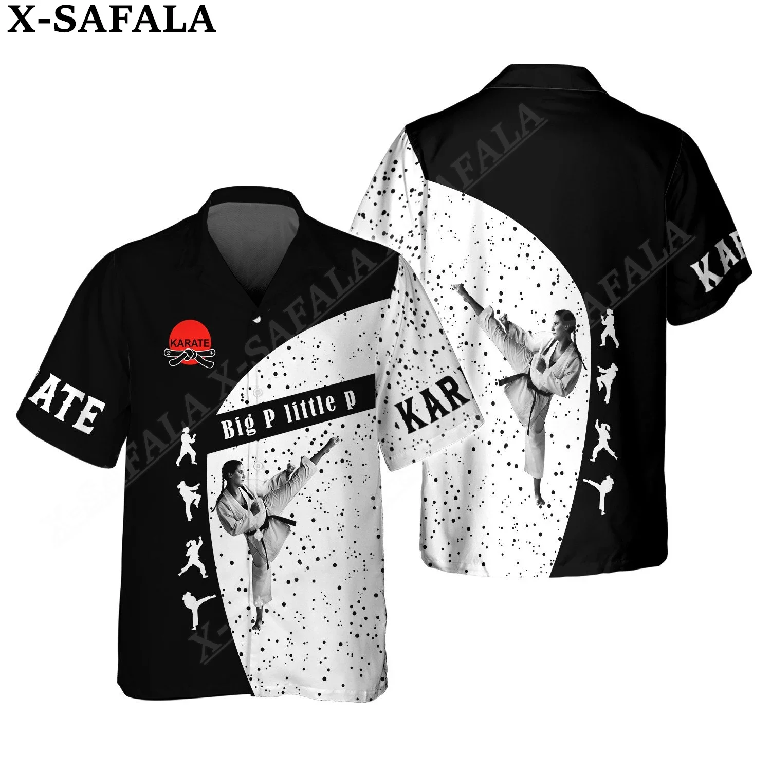 Big P Little P Mixed Martial Arts 3D Printed Hawaiian Beach Shirts For Men And Woman Holiday Casual Comfortable Top Comfortable