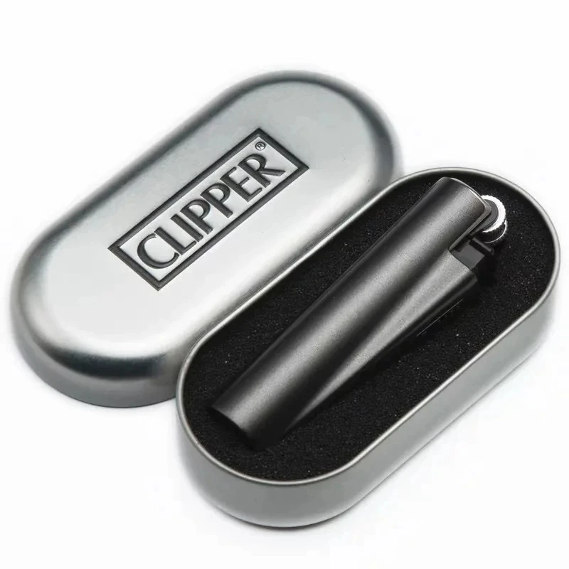 2024 Creative Metal Clipper Grinding Wheel Ignition Gas Lighter Portable Mini Pocket DIY Lighter Gift Box Packaging Men\'s Gifts