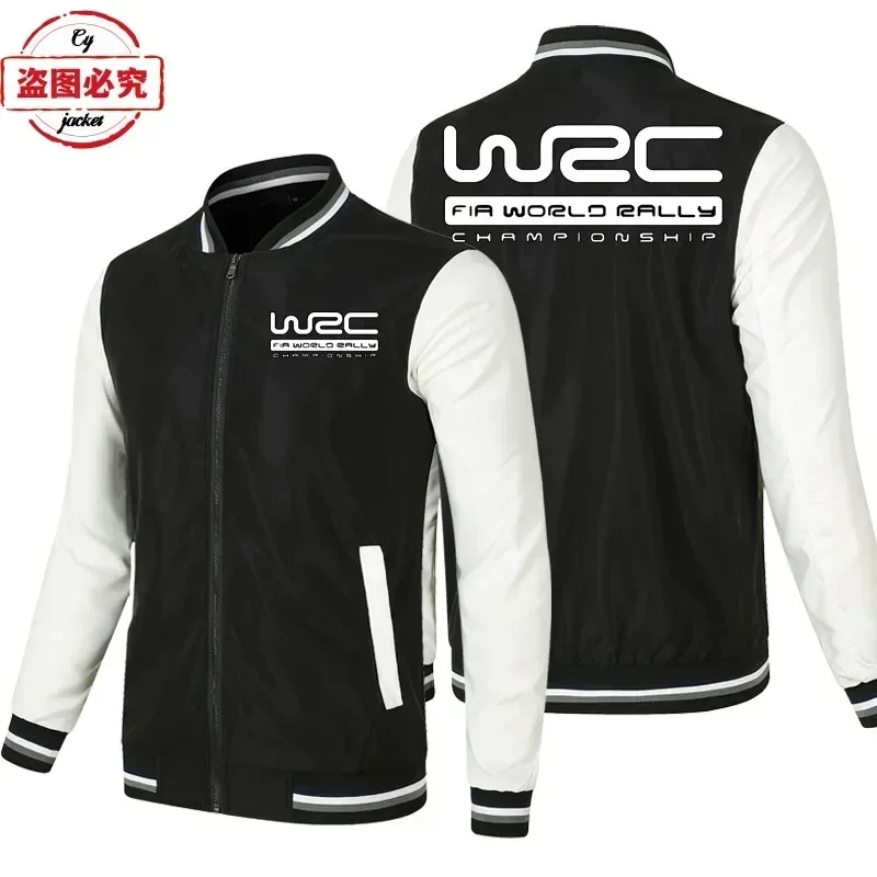 Eu size World Championships WRC Rally Logo Jacket Loose Long Sleeve Men's Color Matching Top Baseball Uniform Sports Jacket