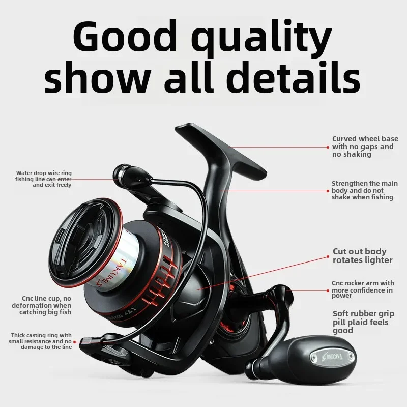 メタルワイヤーカップスピニングフィッシングリール10000シーロッド遠投リール-釣り愛好家のための釣り道具