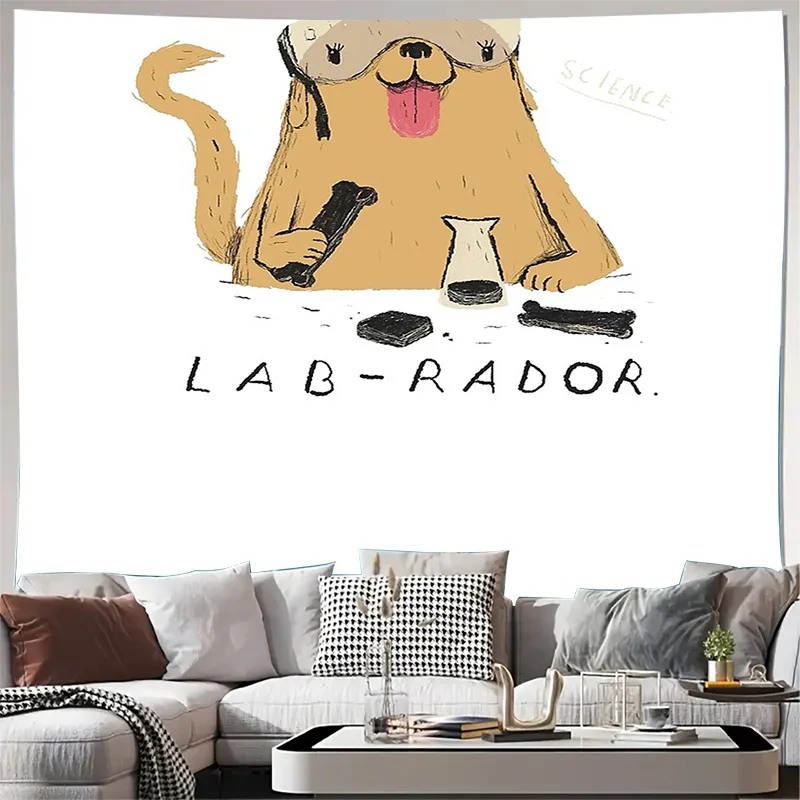 Golden Retriever Tapestry Wall Hanging Cute Dog Pet Lover Gift Large Room Decor Aesthetic Home Decor Animal Theme Dorm Room Beac