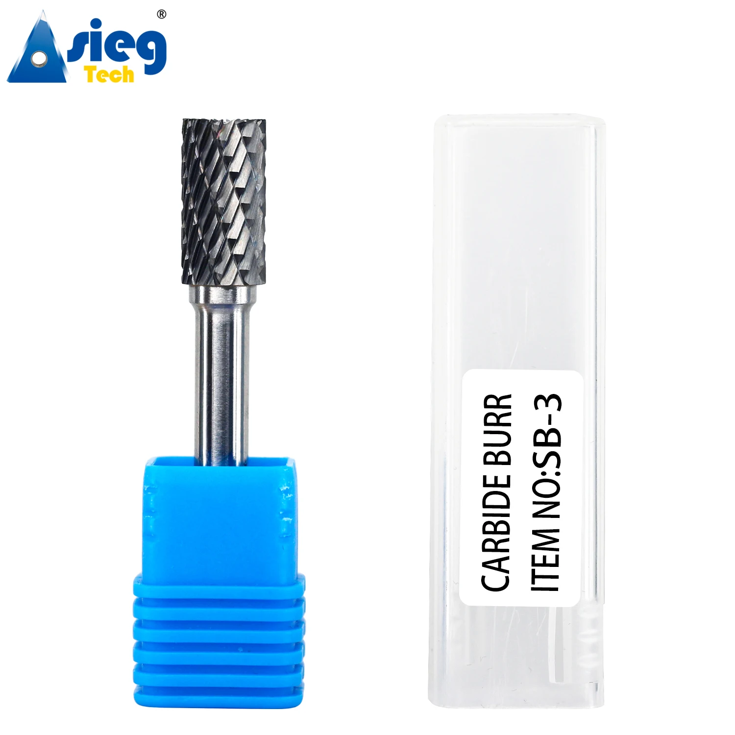 SB-3 Carbide Burrs Rotary File Cylindrical End Cut Double Slot Cutting Tools for Die Grinder Drill Bits 1/4