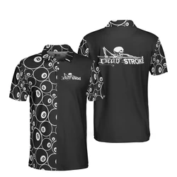 Billiard And Beer Graphic Polo Shirts For Men Clothes Cue Sports Jersey Snooker Contest Team POLO Shirt 9 Ball Short Sleeve Tops