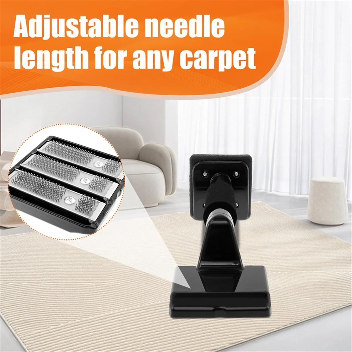 AA98 Carpet Stretcher Knee Metal Knee with Tilting Teeth Adjustable Length Non Slip Handle Knee