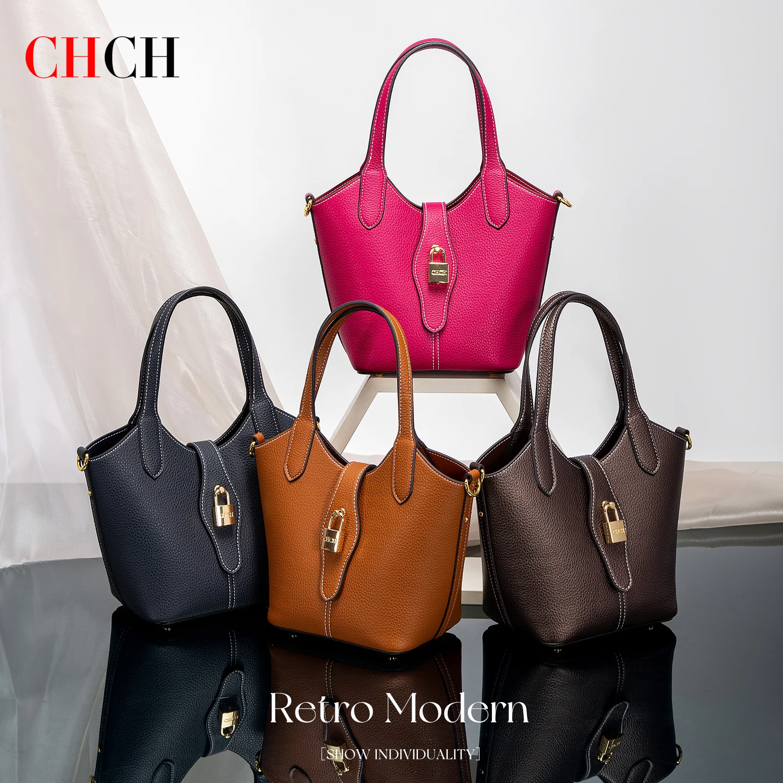 CHCH Women's Handbag Autumn New Collection Simple Women's Vegetable Basket Handbag