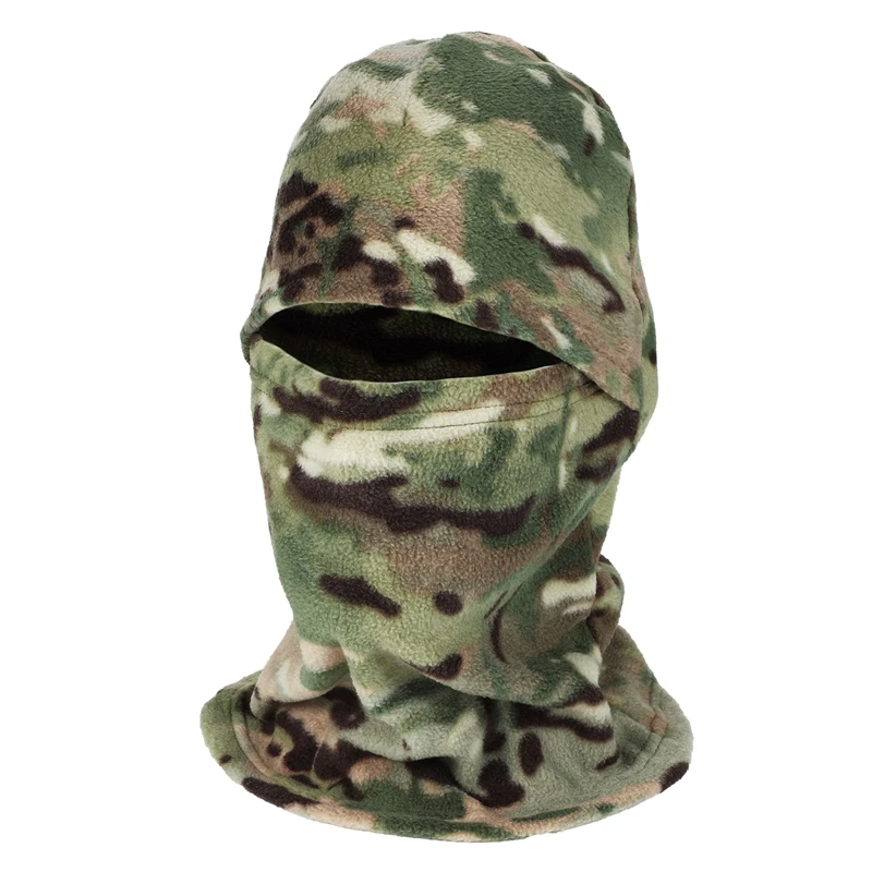 

Camouflage Tactical Military Fleece Hat Thermal Head Cover Winter Warm Balaclava Face Mask Sports Cycling Bonnet Neck Protector