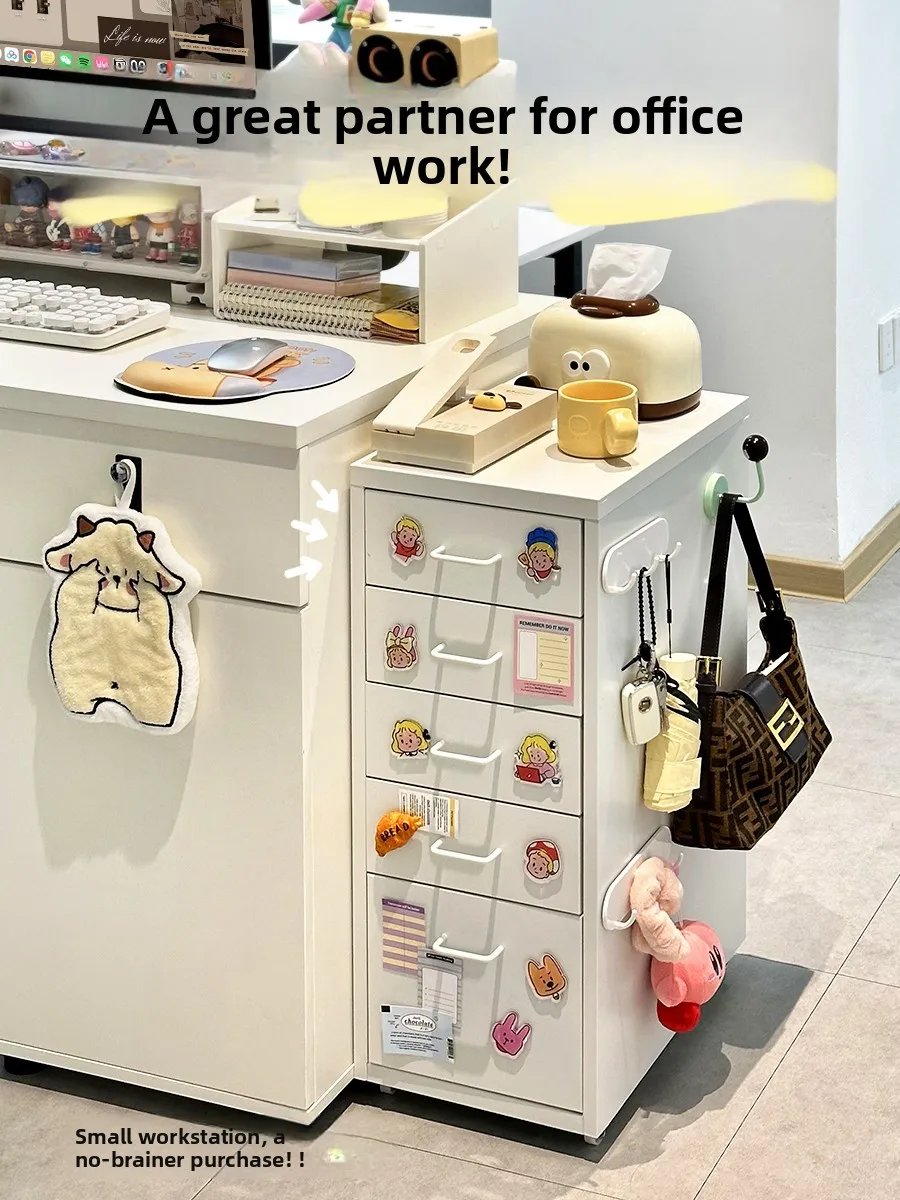 

Офисный мобильный металлический шкаф-стеллаж для хранения, современный минималистичный универсальный домашний органайзер из металла, цвет армированного железа