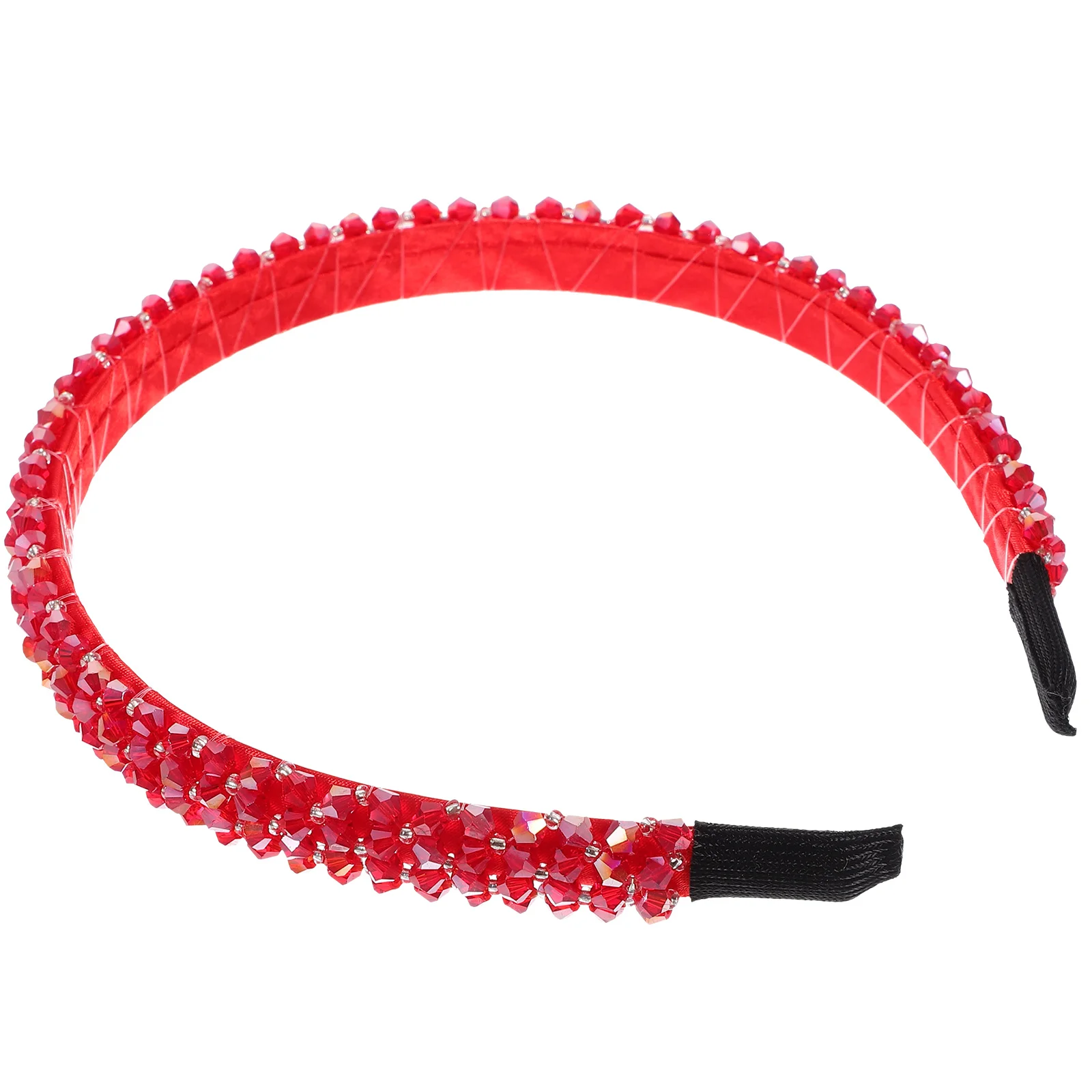 

Crystal Headband Hairband Flower Headbands for Women Red Accessories Fairy Bridesmaid