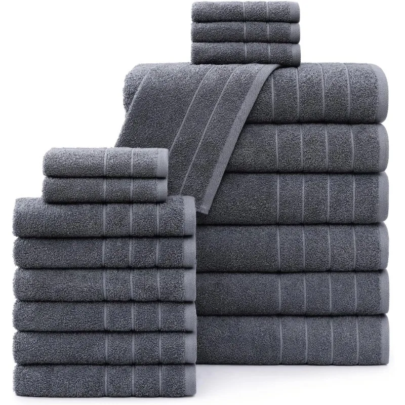 Bath Towels 18 Piece Towel Set Includes 6 Large Bath Towels(30