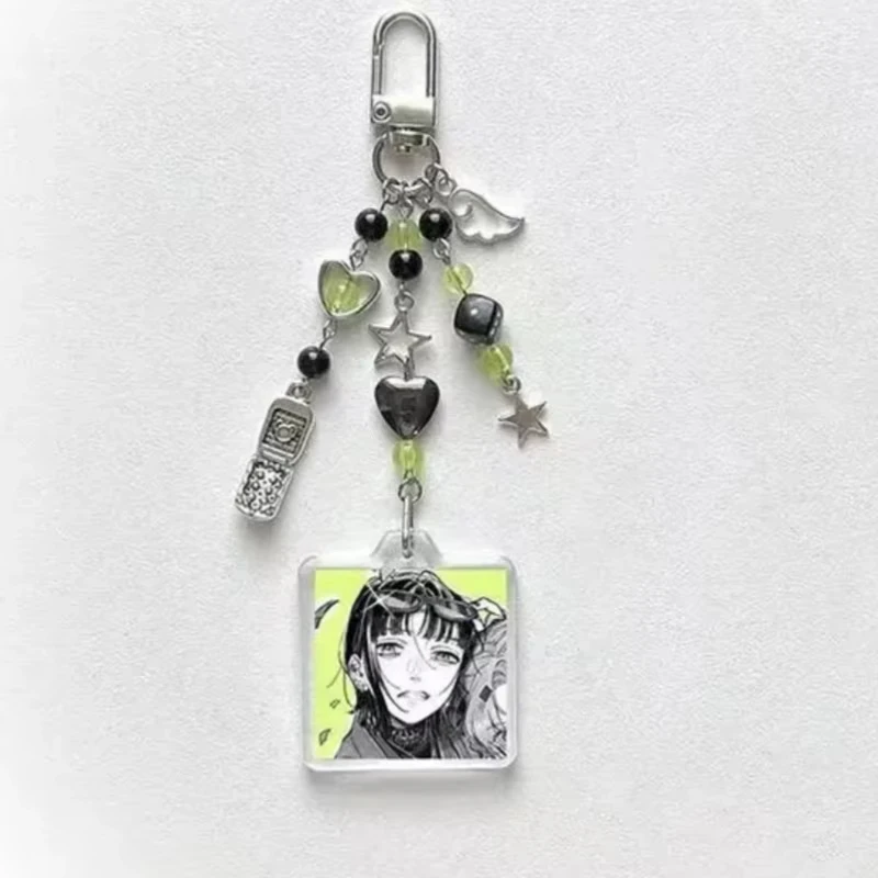 Fashion tgswiiwagaa aya and mitsuki matching beaded keychain