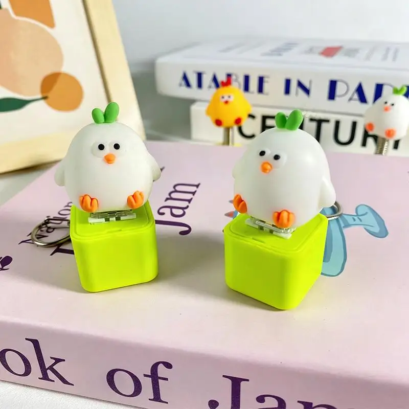 Creative Sound-making Garlic Bird Doll Toy Keychain For Men And Women Cute Cartoon Style Plastic Festive Gift