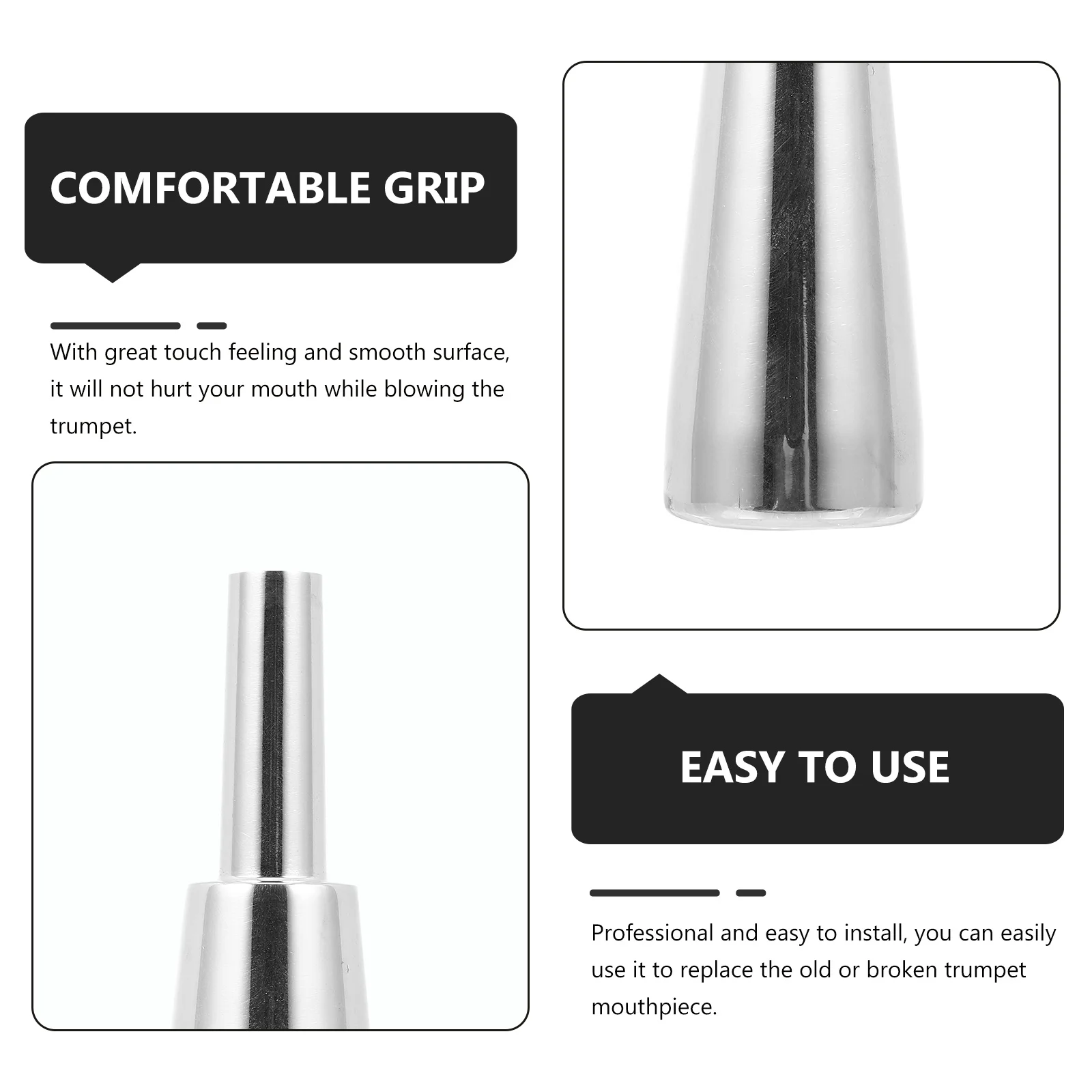 

Mouthpiece Professional Heavy Duty For Trumpet Replacement Durable Silvering Accessory Music Instrument Part Trumpet