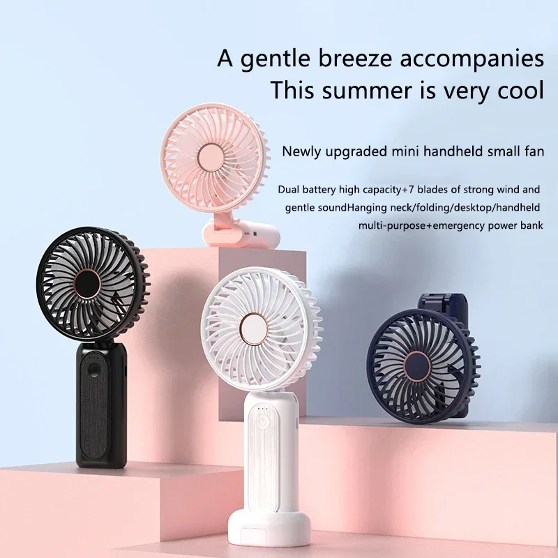 

Уличный ручной вентилятор, небольшой мини-вентилятор, складные портативные подвесные вентиляторы на шею, скоростной USB-перезаряжаемый вентилятор с 4000 мАч, портативный