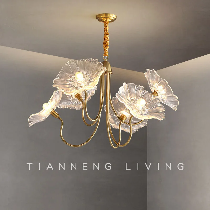 

Luxury Style Nordic Modern Bedroom Light Creative Floral Personality Simple Restaurant Designer Living Room Pendant Light