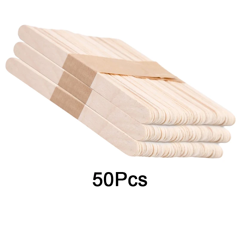 50/100pcs Ice Cream Popsicle Sticks Wooden Sticks Ice Cream Spoon Hand Crafts Art Ice Cream Lolly Cake Wooden Sticks Tool