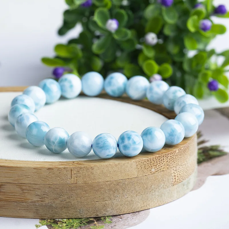 

Натуральный браслет Ларимар. Браслет из натурального синего ларимара с одной петлей, как красивый, как волны моря