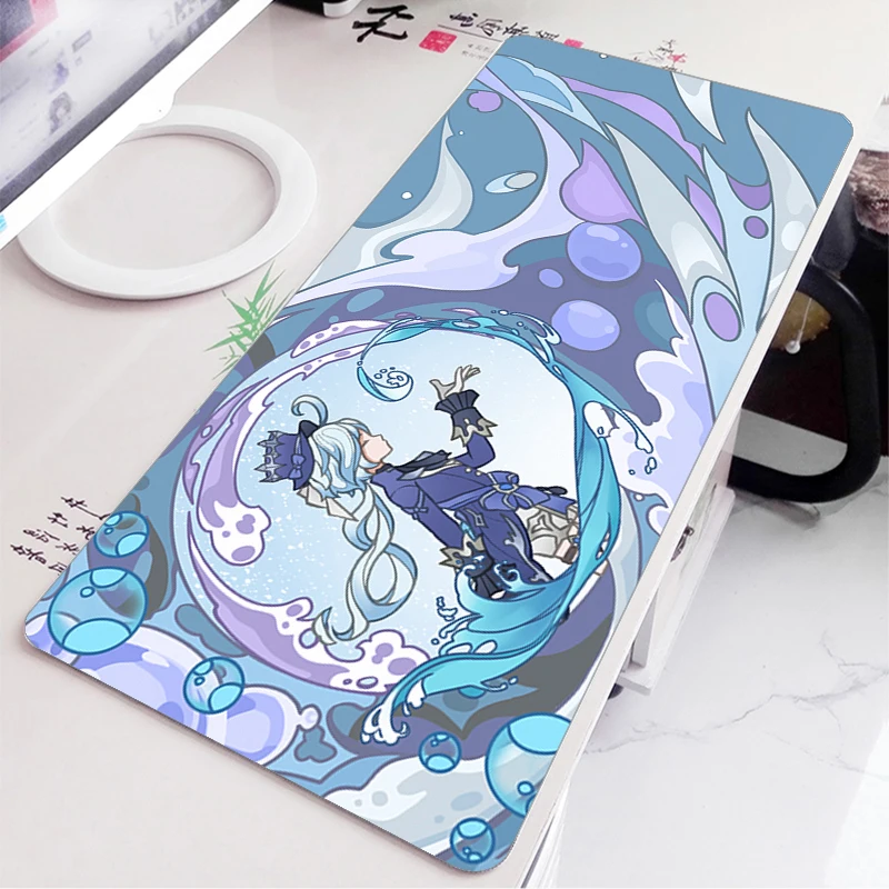 แผ่นรองเมาส์แผ่นรองปูโต๊ะคีย์บอร์ดขนาดใหญ่ลายการ์ตูนเฟอริน่าเนวิลเลตต์มาวิค