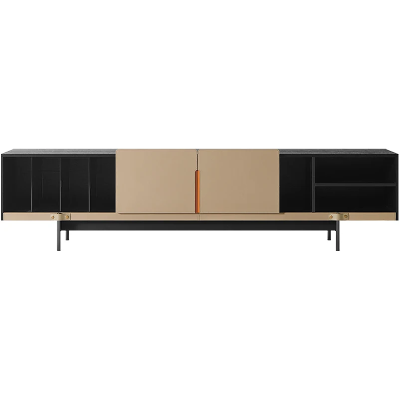 Italian minimalist coffee table combination, modern minimalist, light luxury, high footed cabinet, Nordic household