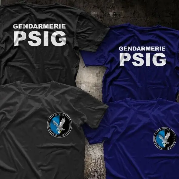 

Gendarmerie France French Unit Raid Army T-Shirt Short Sleeve Casual 100% Cotton Shirts