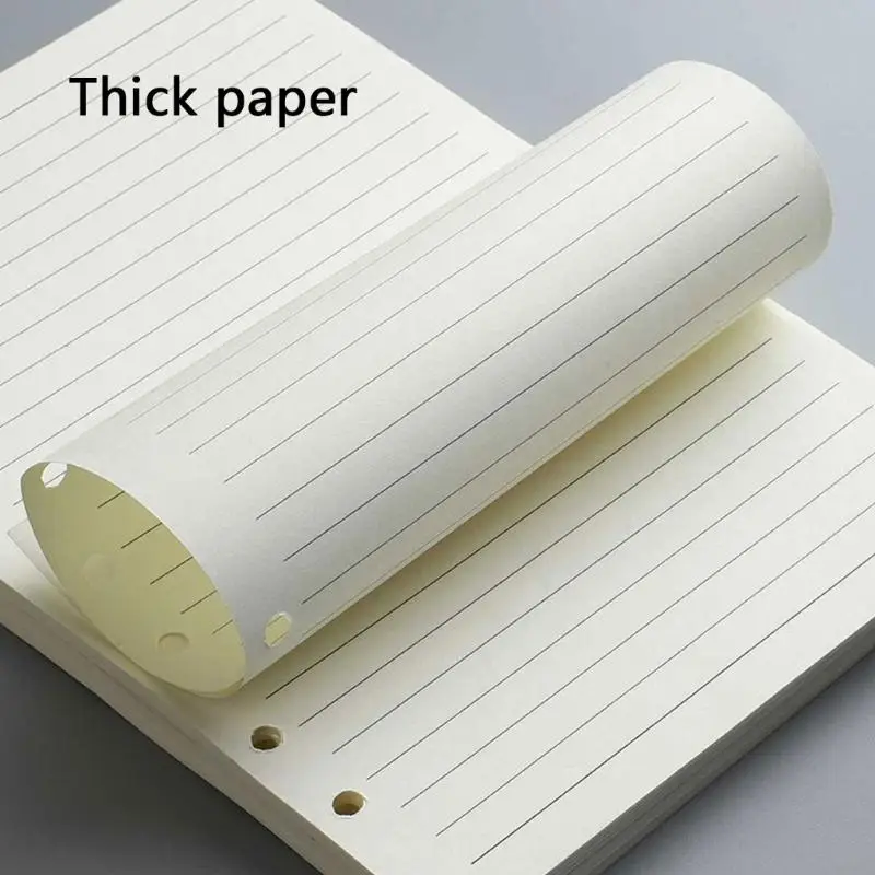 W89C A 5 Refillable Refill Paper Line Horizontal Line Paper 6 Holes Lined Filler Paper Replacement Sheets for Notes Journal