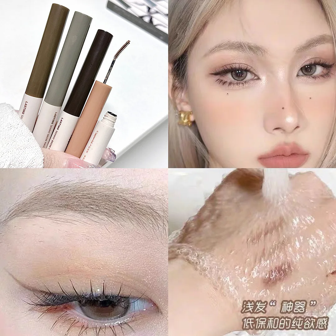 Waterproof Natural Liquid Dyeing Eyebrow Cream Long Lasting Quick Drying Brown Grey Dyeing Eyebrows Enhancers High-end Cosmetics