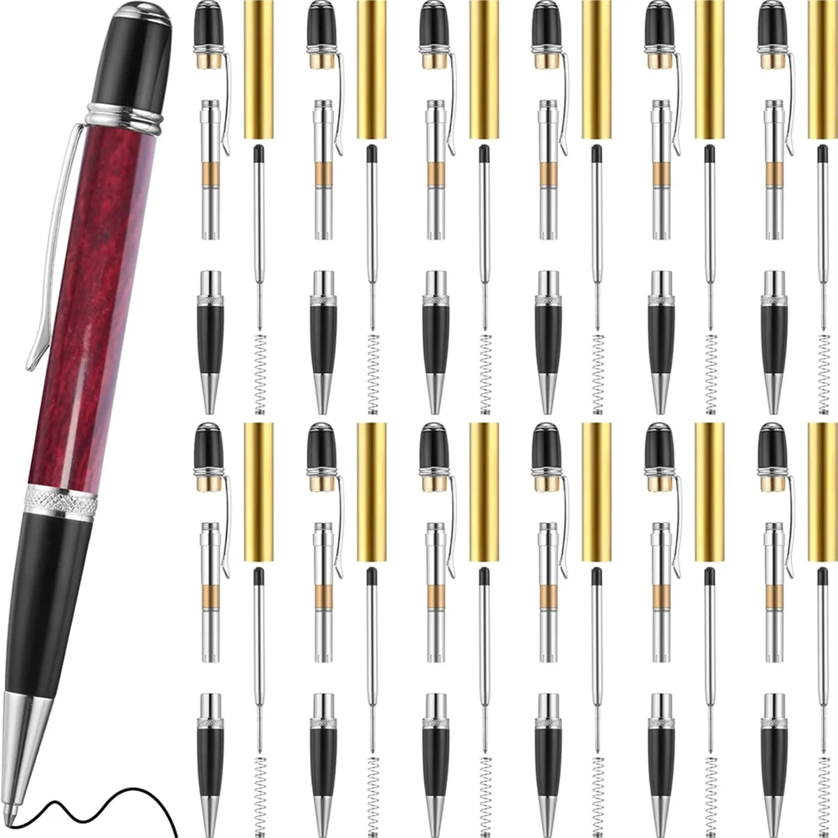 AA98 木製ペン 12 本セット、交換用銅製ターンテーブル - Turning Gouge Set のレビューと価格