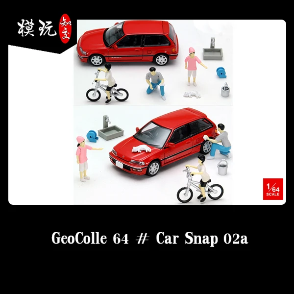 タカラトミー TLV 1:64 カースナップ 021/02b ホンダシビック洗車シーン合金ダイキャストミニチュアシミュレーションモデル、大人のディスプレイ、男の子のおもちゃ