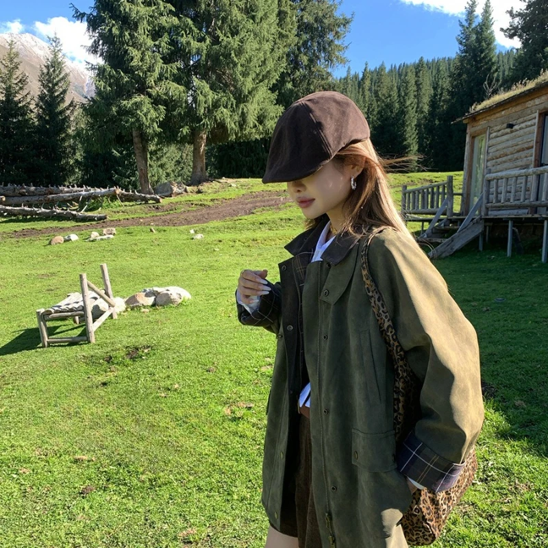 

Comfortable Temperament, Beautiful Fashion, Positive and Negative Wear, Cotton-padded Hunting Jacket, Loose Trench Coat