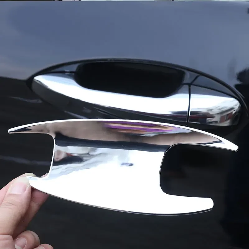 

For Mercedes Benz C Class W205 GLC X253 2016-2021 ABS Carbon Fiber Car Door Bowl Cover Trim Sticker Car Accessories